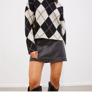 H&M Faux Leather Mini Skirt
